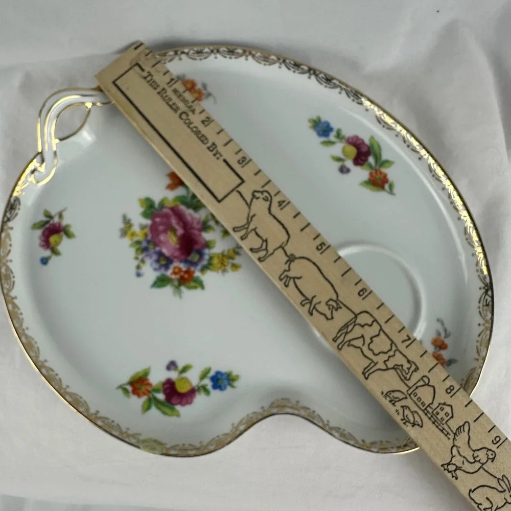 Vintage Noritake Porcelain Snack Set Pink Cabbage Rose Morimura